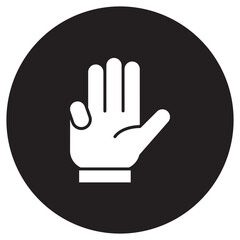 Obraz premium Illustration of Hand Gesture of Nine Number Icon