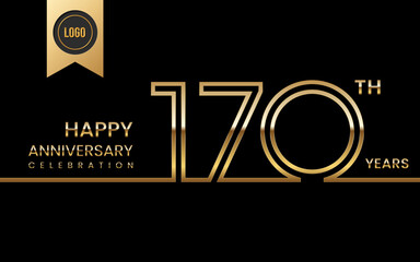 170th anniversary celebration template design. Logo Vector Template Illustration