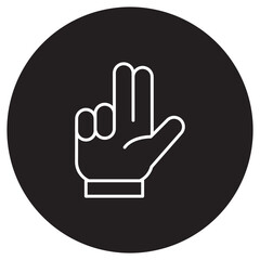 Obraz premium Illustration of Hand Gesture of Eight Number Icon