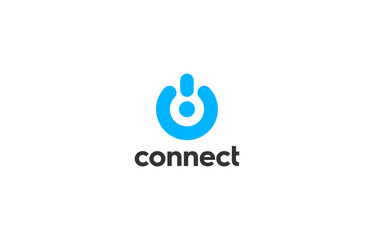 power connection logo design template