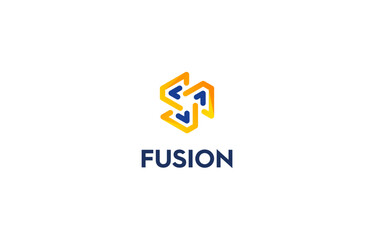 abstract technology logo design templates