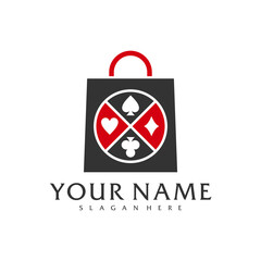 Shop Poker logo vector template, Creative Poker logo design concepts