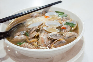 Malaysian style clam noodle soup