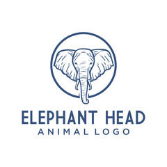 logo about an elephant with a white background. Using the coreldraw x5 application with line techniques.