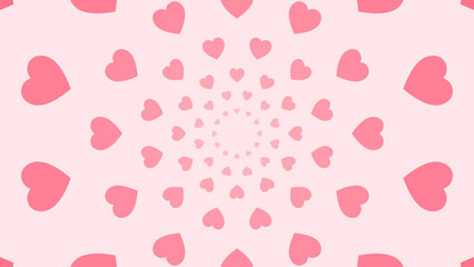 Free vector heart pattern lover pink background