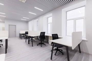 Empty office after renovation with new furniture