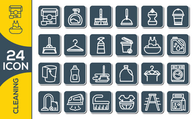 CLEANING ICON SET DESIGN