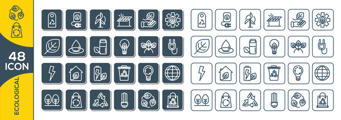 ECOLOGICAL ICON SET DESIGN