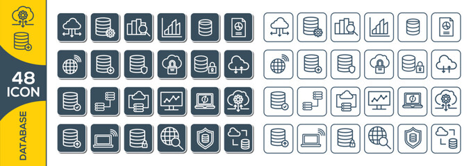 DATA BASE ICON SET DESIGN