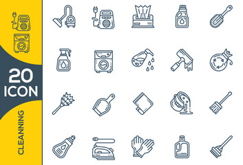cleanning icon set design