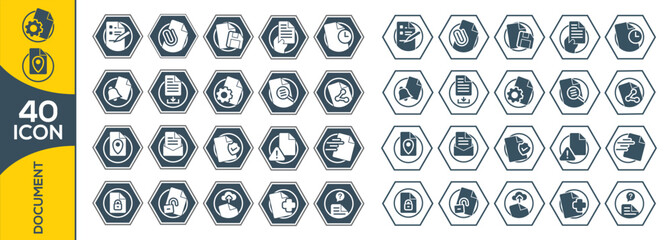 document icon set design