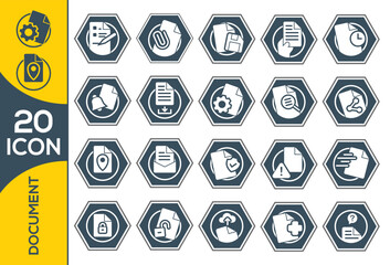 document icon set design