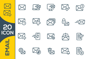 email icon set design