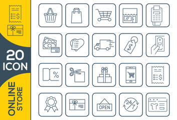 ONLINE STORE ICON SET DESIGN
