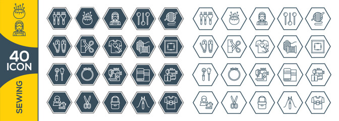 SEWING ICON SET DESIGN