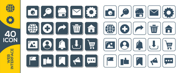 WEB INTERFACE ICON SET DESIGN
