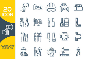 CARPENTER ICON SET DESIGN