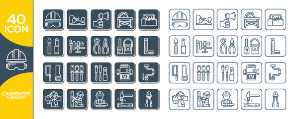 CARPENTER ICON SET DESIGN