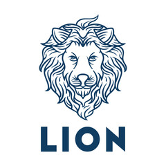 logo about a lion with a white background. Using the coreldraw x5 application with line techniques.