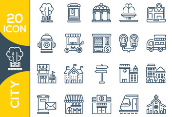 CITY ICON SET DESIGN