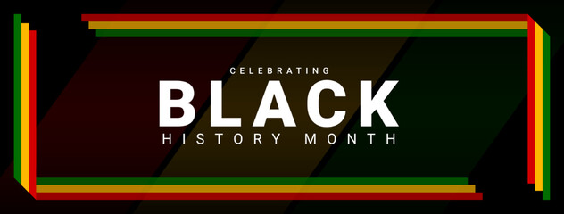 Black history month. Celebration of African American history. Celebrated annual. Graphic design for posters banner, card, background. Vector illustration - obrazy, fototapety, plakaty