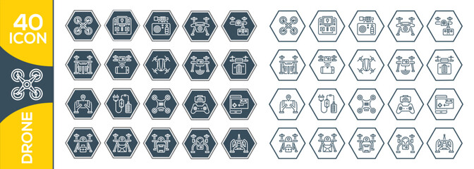 drone icon set design