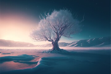 Digital illustration about a tree.