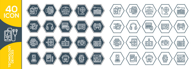 techinology icon set design