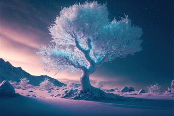 Obraz na płótnie Canvas Digital illustration about a tree.