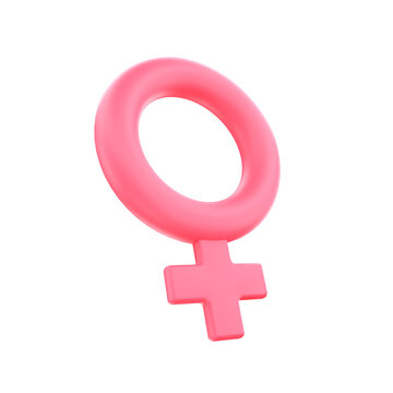 3d render female symbol illustration