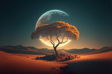 Digital illustration about a tree.