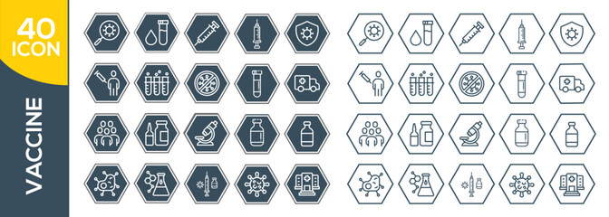 VACCINE ICON SET DESIGN