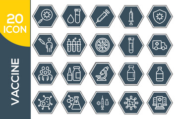 VACCINE ICON SET DESIGN