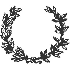 Wreath Vintage Illustration Vector