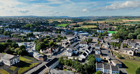 Aerial view of Comber Town Newtownards Co Down Northern Ireland