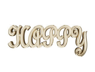 3d golden alphabet text effect