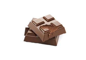 Sweet tasty chocolate isolated on white background
