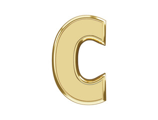 3d golden alphabet text effect