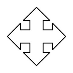 4 crossed arrow icon