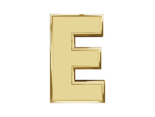 3d golden alphabet text effect