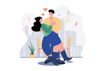 Couple dancing together