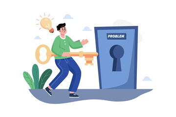 The Male Worker Found The Solution To The Problem