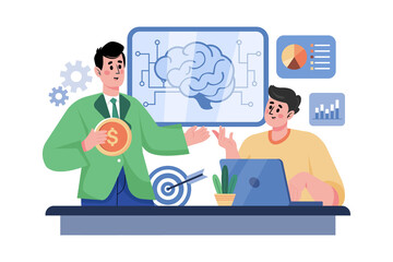 Businessman Brainstorming About Startup