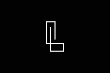 Minimal Awesome Trendy Professional Letter L Real Estate Logo Design Template On Black Background