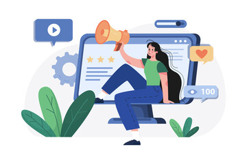 Social Media Marketing Illustration