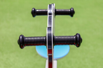 Spring seesaw on children's playground, closeup