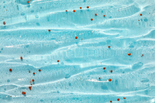 Texture Of Blue Shower Gel As Background