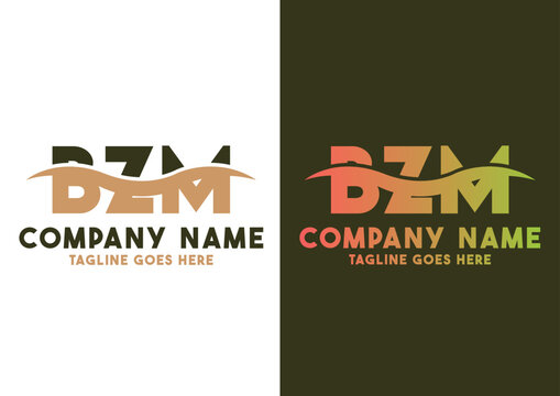 Letter BZM logo design template, BZM logo