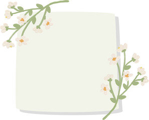 Fototapeta premium cute oil paint kid style draw on white notepad paper