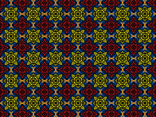 thai fabric madala painting